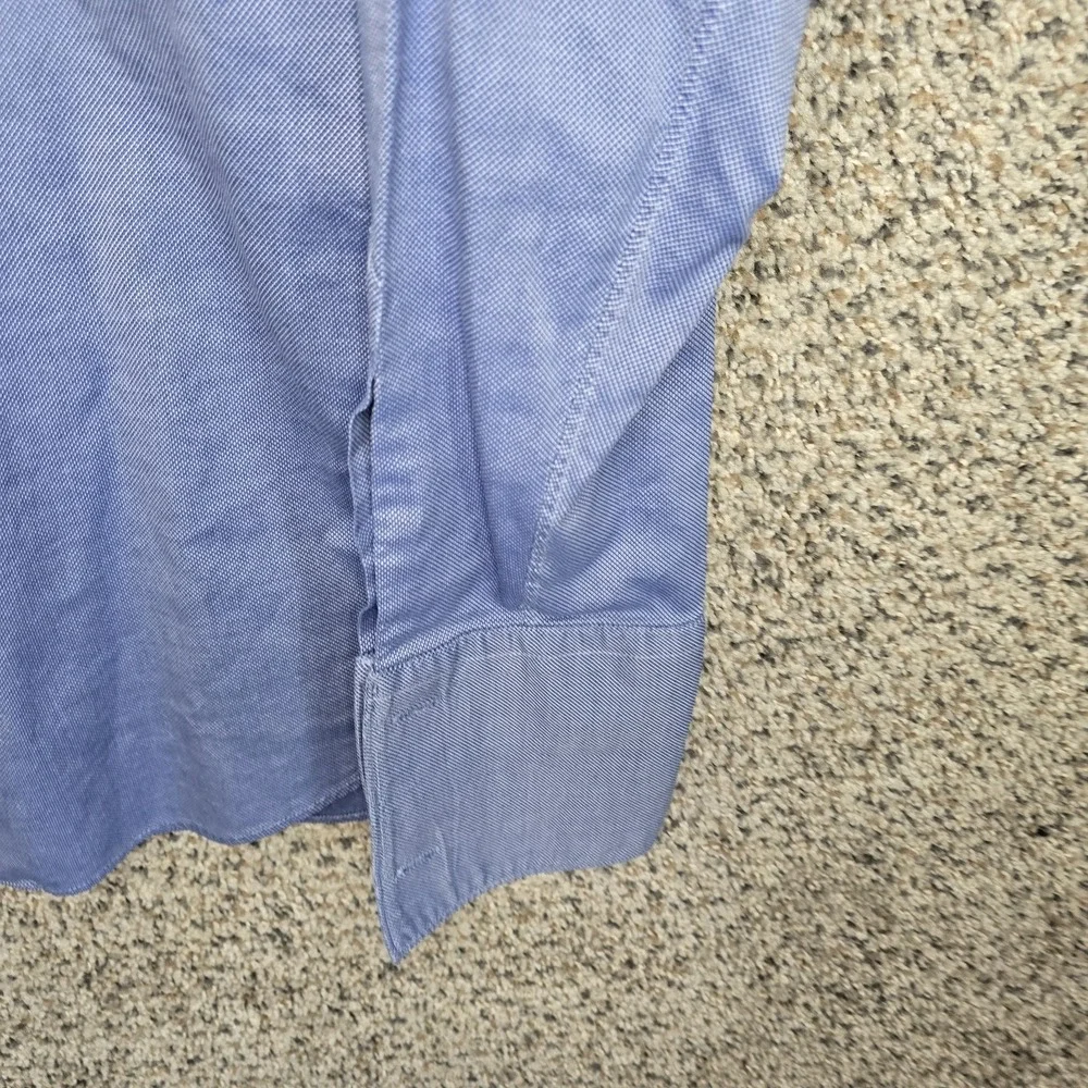 Banana Republic Dress Shirt Mens 16-16.5 Large Blue Egyptian Cotton‎ Fitted